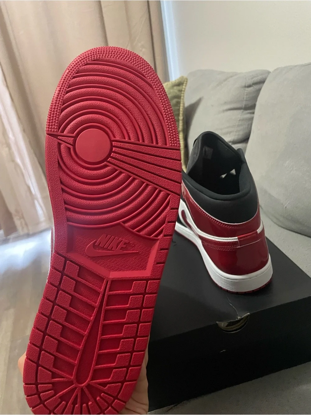 Nike Black Shoe Box with Gold Jumpman Accent